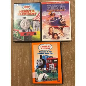 Lot Thomas The Train DVD:Henry and the Elephant, Magic Railroad,Friends Help out